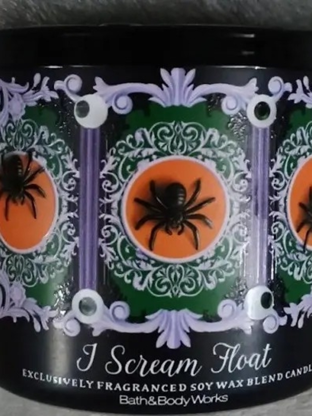 Bath & Body Works 'I Scream Float' Black Halloween Candle